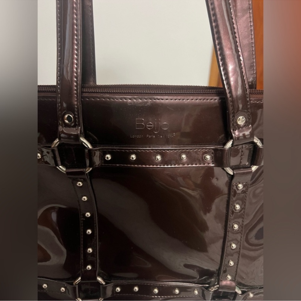 Patent Leather Brown/Bronze Beijo Bag - Picture 2 of 12